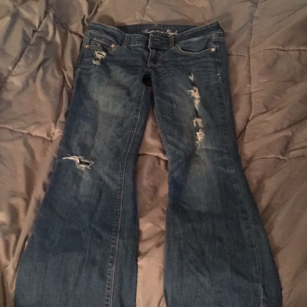 Medium dark blue jeans